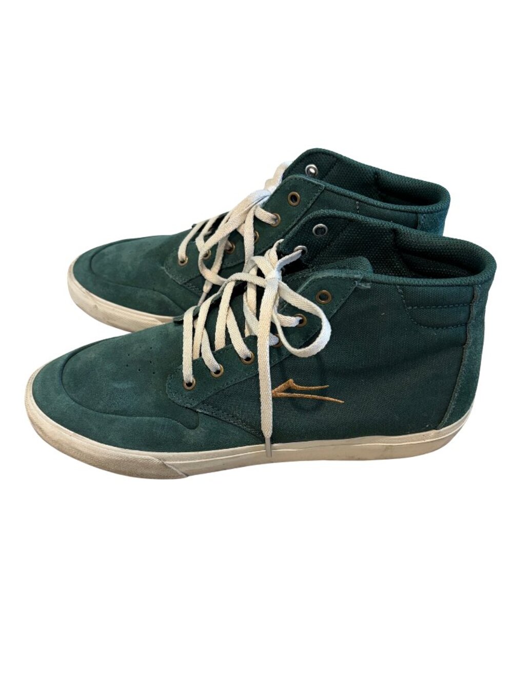 Lakai Riley 3 High Forest Green Suede Skate Sneakers Men’s 10